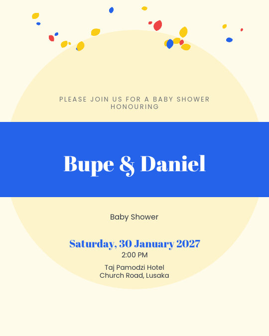Stork Delivery invitation — sample wording