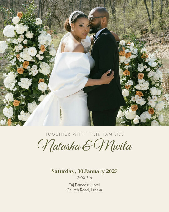 Sunlit Vows invitation design preview