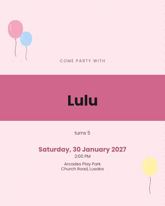 Sunshine Party invitation — sample wording