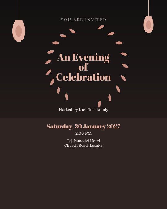 Supper Club invitation — sample wording