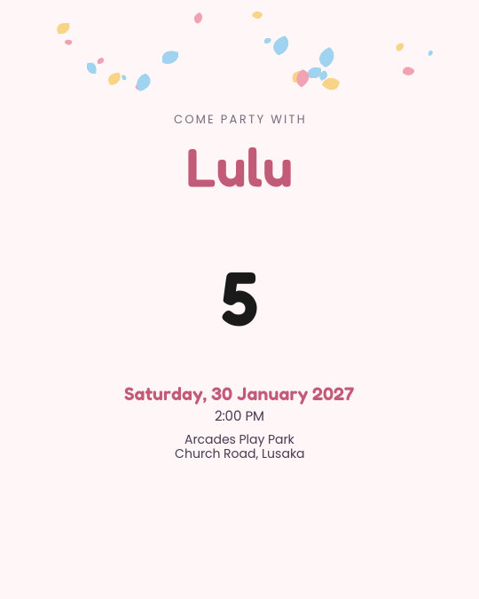 Sweet Treats Party invitation — sample wording