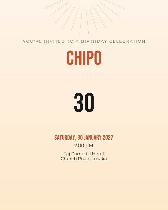 The Big Five-O invitation — sample wording