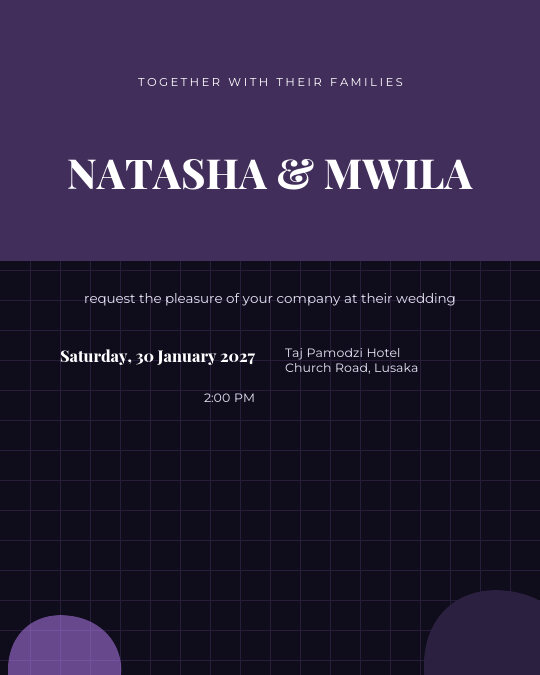 The Modern Vow invitation — sample wording