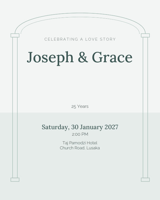 Tin & Timeless invitation — sample wording