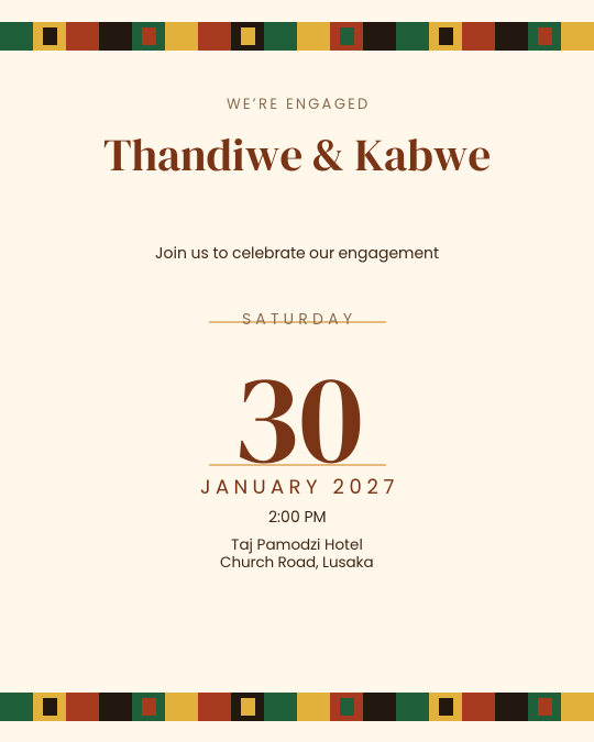 Woven Promise invitation design preview