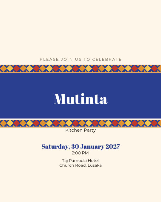 Chitenge Party invitation design preview