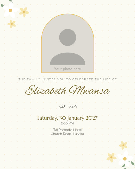 Treasured Memories invitation design preview