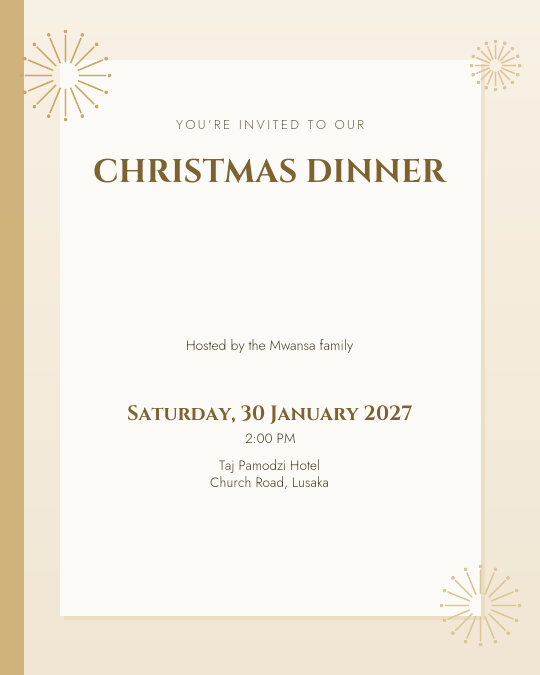 Twelve Days of Christmas invitation — sample wording