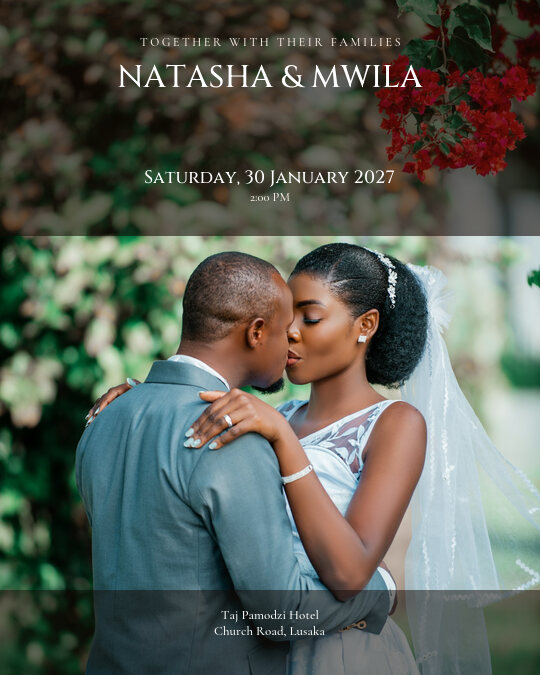 Two Hearts United invitation design preview