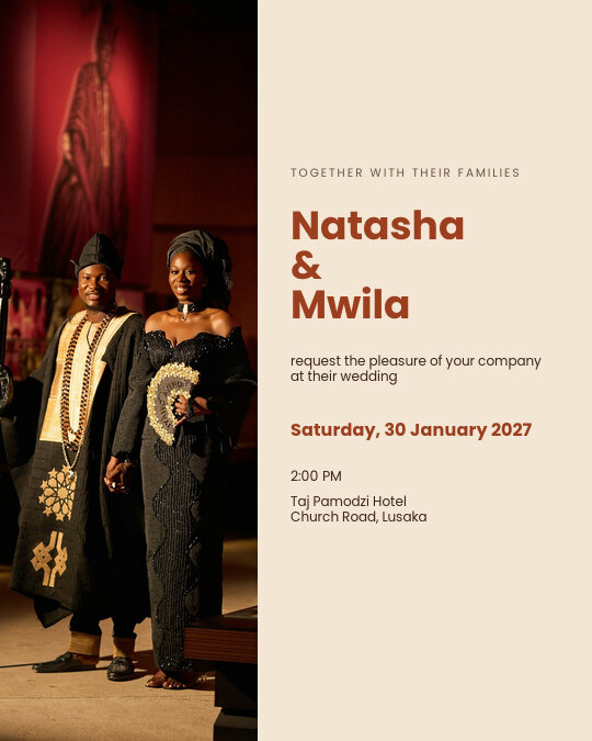 Under the Baobab invitation — sample wording