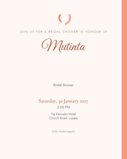 Veil & Vine invitation — sample wording
