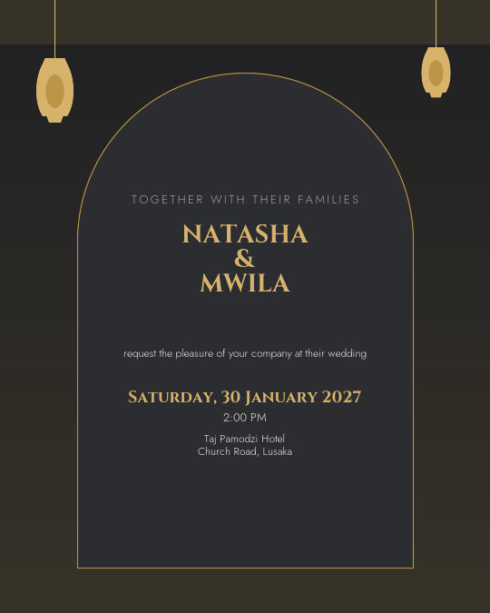Velvet Evening invitation — sample wording