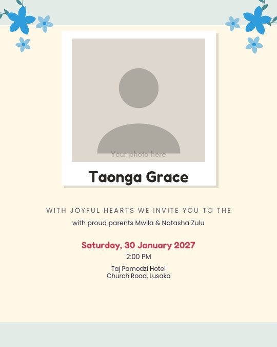 Welcome Home Baby invitation design preview