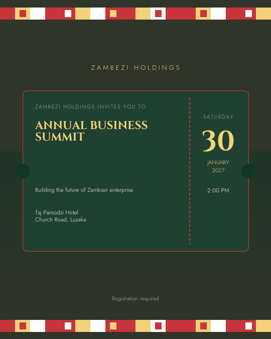 Year-End Function invitation design preview