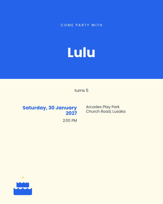 Zoo Party invitation — sample wording